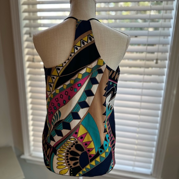 Karlie Multicolor Geometric Halter Top - Picture 2 of 3